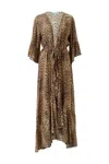 Melissa Odabash Manon Long Kaftan Cheetah In Animal Print