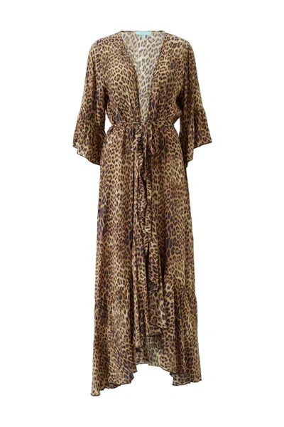 Melissa Odabash Manon Long Kaftan Cheetah In Animal Print