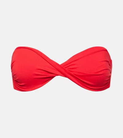 Melissa Odabash Martinique Bandeau Bikini Top In Red