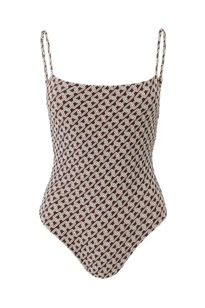 Melissa Odabash Maui One Piece Chain In Animal Print