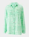 Melissa Odabash Womens Medina Millie Abstract-pattern Woven Shirt Xs In Medina