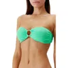 Melissa Odabash Belgium Strapless Bikini Top In Green Ridges