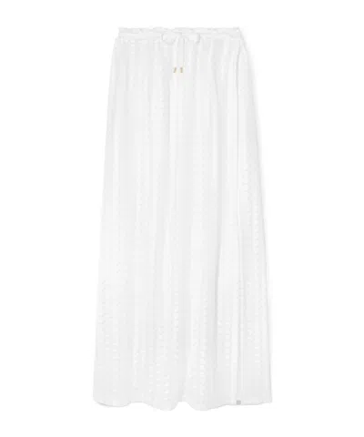 Melissa Odabash Mendi Open-knit Maxi Skirt In White
