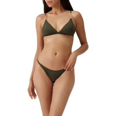 Melissa Odabash Mexico Chain Bikini Top In Green