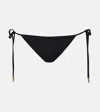Melissa Odabash Cancun Self-tie Mid-rise Bikini Bottoms In Black