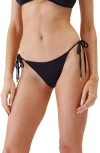 Melissa Odabash Cancun Self-tie Mid-rise Bikini Bottoms In Black