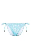 Melissa Odabash Womens Mirage Blue Miami Halterneck Stretch-woven Bikini Bottoms In Blau
