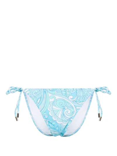 Melissa Odabash Womens Mirage Blue Miami Halterneck Stretch-woven Bikini Bottoms