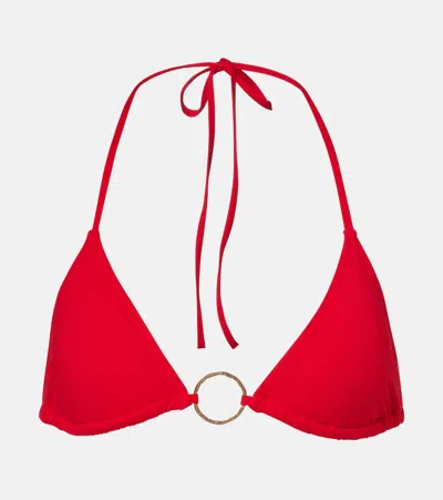 Melissa Odabash Miami Ring-detail Bikini Top In Red