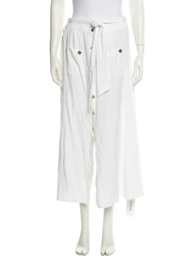 Pre-owned Melissa Odabash Midi Length Skirt In White