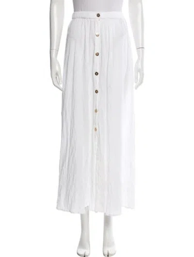 Pre-owned Melissa Odabash Midi Length Skirt In White