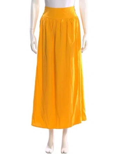 Pre-owned Melissa Odabash Midi Length Skirt In Yellow