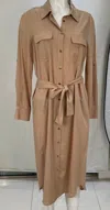 Melissa Odabash Midi Shirt Dress Beige In Brown