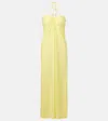 Melissa Odabash Mila Semi-sheer Halterneck Maxi Dress
