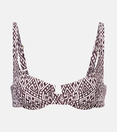 Melissa Odabash Milan Bikini Top In Brown