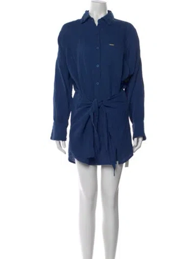 Pre-owned Melissa Odabash Mini Dress In Blue