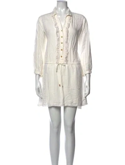 Pre-owned Melissa Odabash Mini Dress In Neutrals