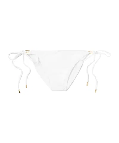 Melissa Odabash Cancun Embellished Bikini Briefs In White