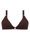 Melissa Odabash Montenegro Ribbed Bikini Top In Brown
