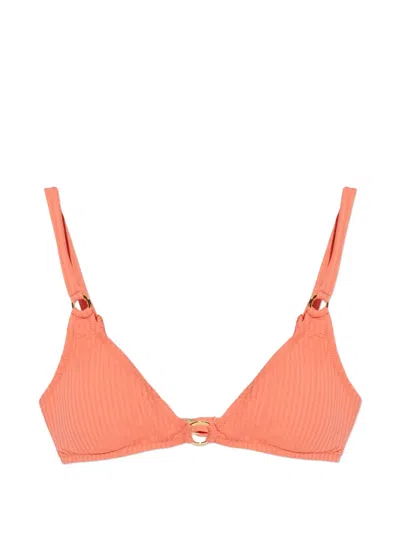 Melissa Odabash Montenegro Ring-detail Bikini Top In Orange
