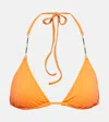 Melissa Odabash Mykonos Triangle Bikini Top In Orange