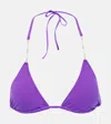 Melissa Odabash Mykonos Triangle Bikini Top In Purple