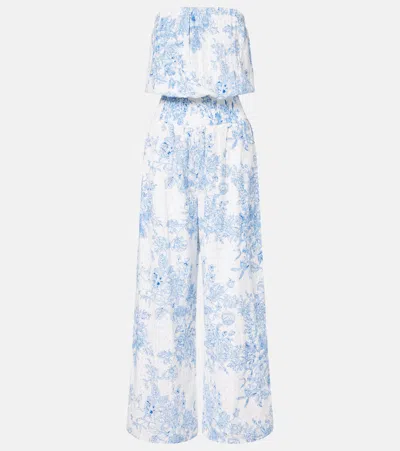 Melissa Odabash Naomi Broderie Anglaise Jumpsuit In White