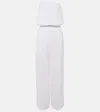 Melissa Odabash Naomi Strapless Cotton Jumpsuit In White