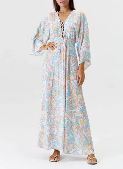 Melissa Odabash Natalie Long Kaftan Riviera In White