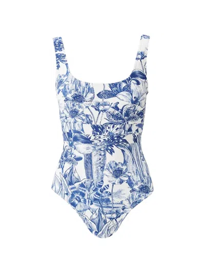 Melissa Odabash Nevada Floral-print Swimsuit In Blue