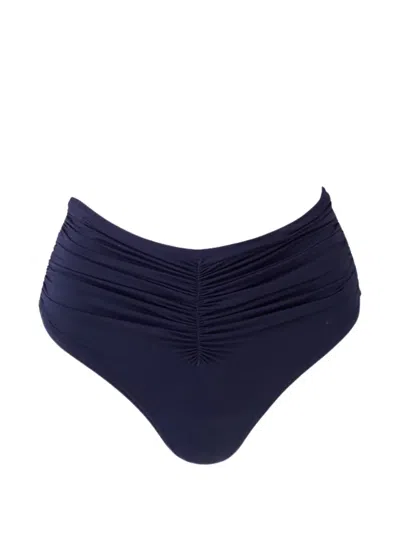 Melissa Odabash Nevis Ruched Bikini Bottoms In Blue