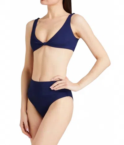 Melissa Odabash New Hamptons Ridges Bikini Top In Navy In Blue
