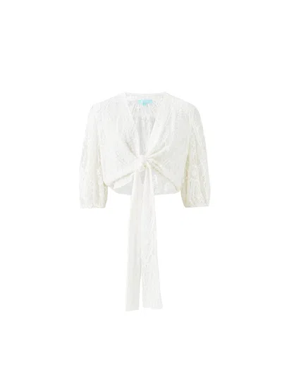 Melissa Odabash Noa White Top In Gray