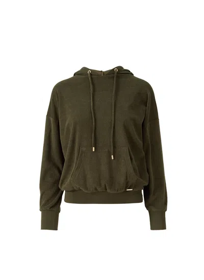 Melissa Odabash Nora Olive Hoodie In Green