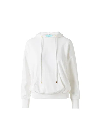 Melissa Odabash Nora Drawstring Sweatshirt In White