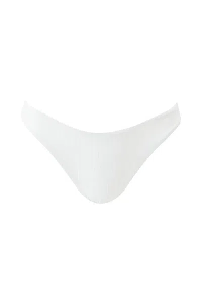 Melissa Odabash Noto Bikini Bottom Cream Ribbed In White