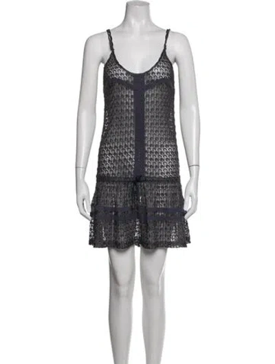 Pre-owned Melissa Odabash Nylon Mini Dress In Blue