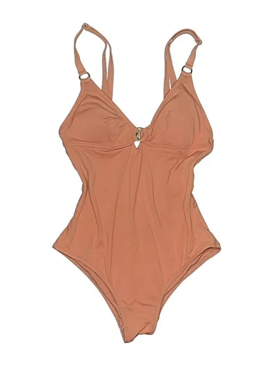 Pre-owned Melissa Odabash One Piece Swimsuit In Tan