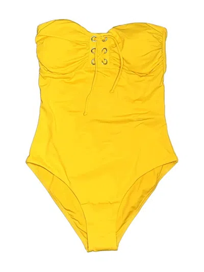 Pre-owned Melissa Odabash One Piece Swimsuit In Yellow