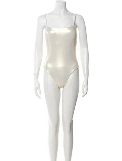 Pre-owned Melissa Odabash One-piece W/ Tags In Gold/metallic