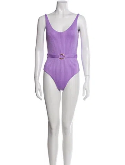 Pre-owned Melissa Odabash One-piece W/ Tags In Purple