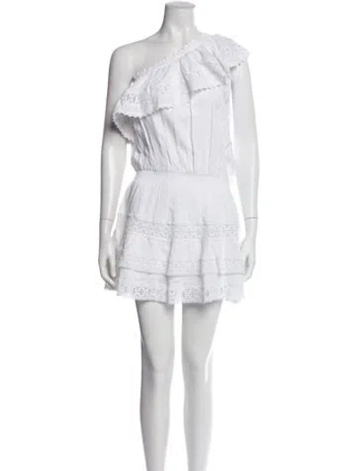 Pre-owned Melissa Odabash One-shoulder Mini Dress W/ Tags In White