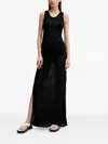 Melissa Odabash Open-knit Side-split Maxi Dress In Black