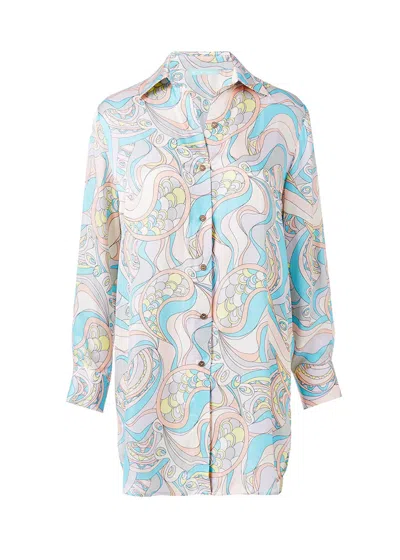 Melissa Odabash Paige Shirt Riviera In Brown