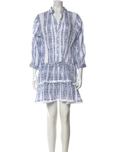 Pre-owned Melissa Odabash Paisley Print Knee-length Dress In Blue