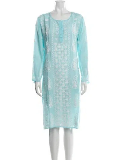 Pre-owned Melissa Odabash Paisley Print Knee-length Dress In Blue