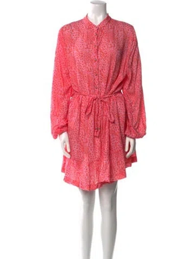 Pre-owned Melissa Odabash Paisley Print Knee-length Dress In Pink