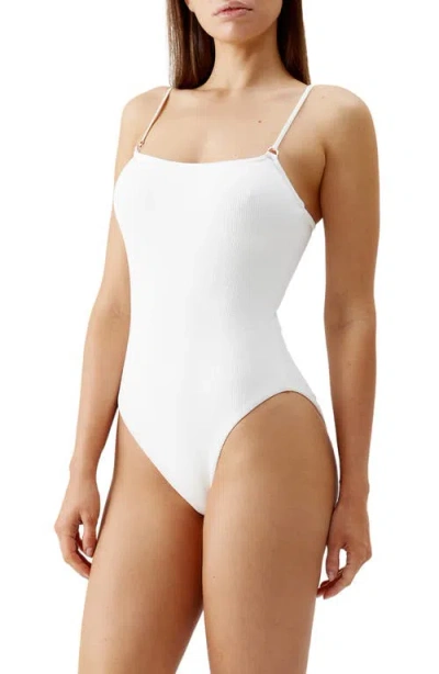 Melissa Odabash Palma One-piece Swimsuit In Ivory Ridges