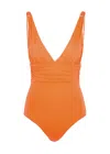 Melissa Odabash Panarea Plunge Swimsuit In Orange