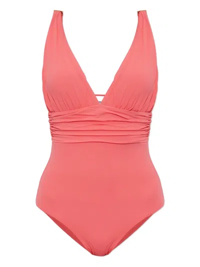 Melissa Odabash Panarea Ruched-detail Swimsuit In Pink